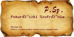 Pokoráczki Szofrónia névjegykártya